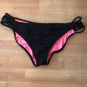 PINK (Victoria’s secret) black swim bottoms